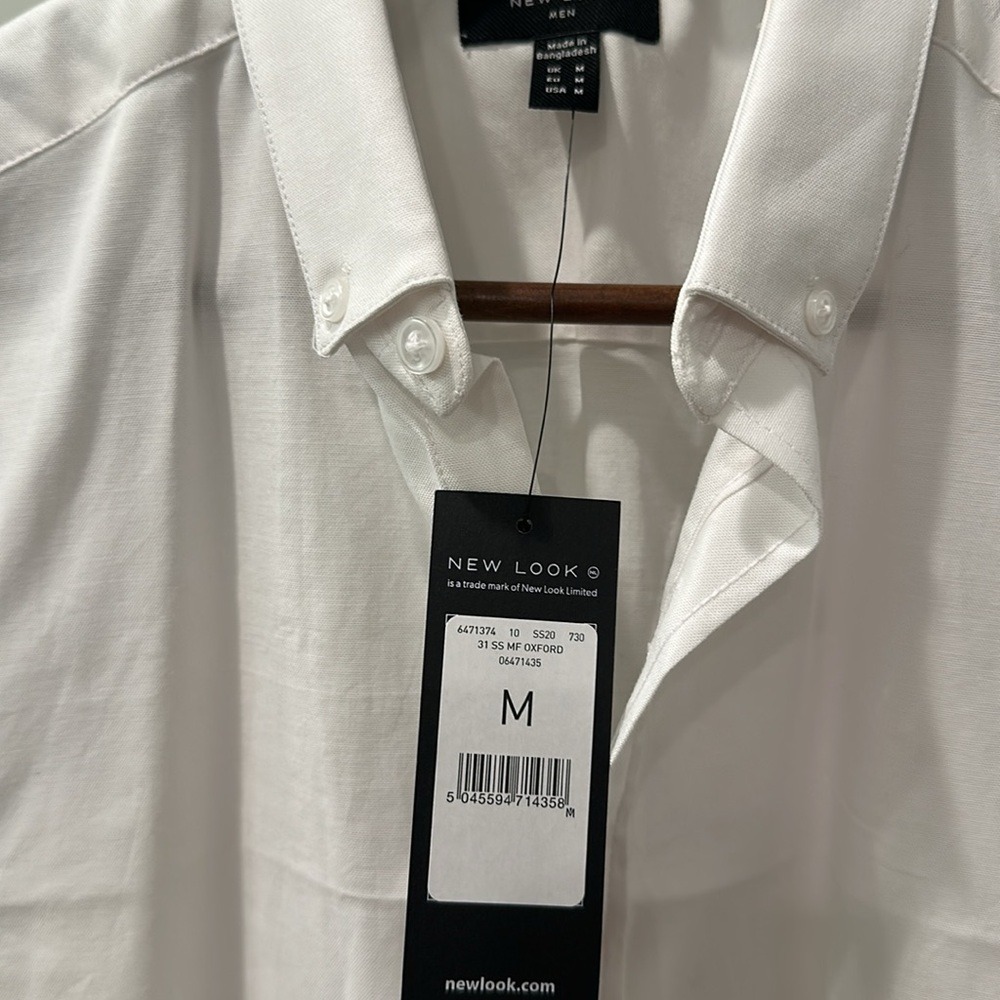 New Look White Casual Button Down Shirt — image 2 of 3
